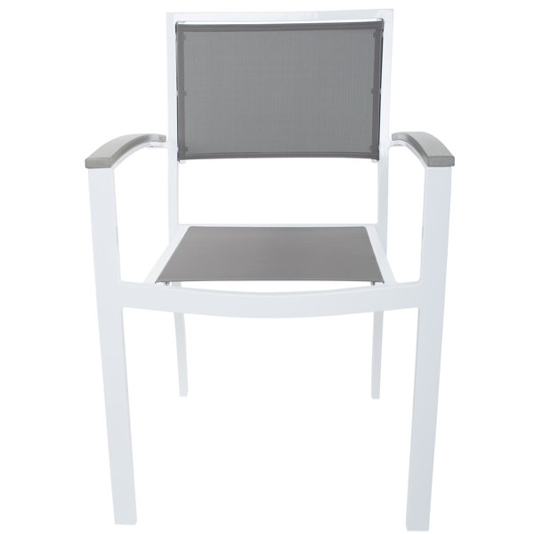 Rosecliff Heights Penelope Metal Outdoor Stackable Dining Armchair